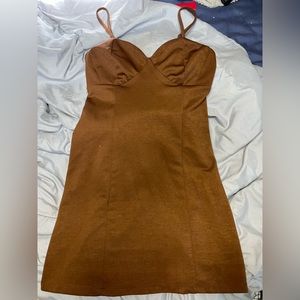 xs brown mini dress